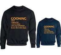 Gooning Jumper, Funny jumper, Meme Sweatshirt, Gooning verb jumper, Gooning description jumper, Friends gift Sweatshirt, boyfriend gift sweatshirt, Funny phrase jumper, Quote jumper Black