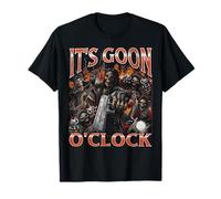Gooning O'clock Funny Hard Skeleton Meme Bootleg Graphic T-Shirt