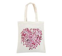 GOONSDS Tote Bag - Reusable Diamond Painting Cotton Fabric Foldable Shopping Bag with Handle,Durable Fashionable Bags for Shopping Daily Organization Rhinestone Diamond Art Handbag,L