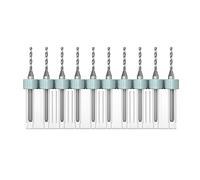 GOONSDS Tungsten Carbide Twist Drill Bits, Sizes for PCB, Jewelry, CNC, Soft Metals 10Pcs,Diameter 1.3mm