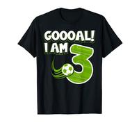 Goooal I-am 3 Soccer Sport Third Birthday-Boy T-Shirt