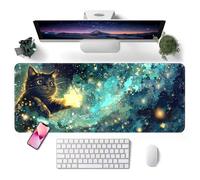 GooodiderX Mouse Pad, Desk Mat, 31.5x11.8in Large Mousepad, Star Cat