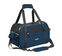 GOOPAWS Dog Purse Carrier for Small Dogs, Soft-Sided Tote Bags with Pocket Dog Travel Supplies Portable Dog Sling with Anti-Slip Bottom (Navy Blue-17in)