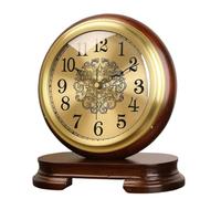 GOOPEEG Antique Desk & Vintage Table Clock – Battery Operated Rustic Mantel Decor