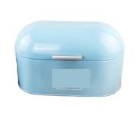 GOOPEEG Bread Bin, Pastries Large Capacity Bread Bin Snacks Storage Organizer Rustic Modern Box Storage Bin for Fresh Loaves(Blue)