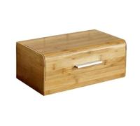 GOOPEEG Bread Bin, Pastries Wooden Bread Box Farmhouse Style Bin For Countertop Food Storage To Keep Baking Fresh Storage Bin for Fresh Loaves(35 * 20 * 14cm)