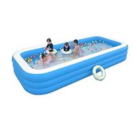 GOOPEEG Family Pool,Garden Family Inflatable Rectangular Swimming Pool 14 ft Paddling Pool for Adults Above Ground Pool for Garden Parties