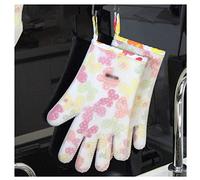GOOPEEG Oven Gloves Five-finger Silicone Heat-resistant, Anti-scald Double-layer Insulated Gloves For Household Microwave Ovens,2Pcs Ideal for Baking(G)