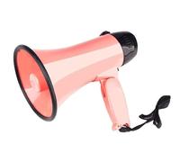 GOOPEEG Powerful Megaphone Hand Megaphones Loudspeaker Recording Bullhorn Speaker with Adjustable Volume Control Foldable Referee Megaphone Powerful Bullhorn(Pink)