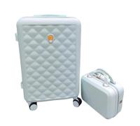 GOOPEEG Suitcase Trolley 2 Piece Luggage Sets, Carry On Luggage with 14" Cosmetic Cases Hardshell Suitcase Sets Secure(D,20in)