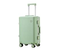 GOOPEEG Suitcase Trolley Hard Shell Luggage with Aluminum Frame，Polycarbonate Zipperless Universal Wheel Suitcase Secure(A,24")