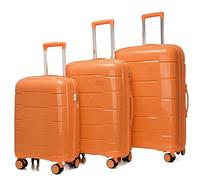 GOOPEEG Suitcase Trolley Luggage Sets 3 Piece Suitcases with Wheels, Expandable and Travel Lightweight Secure(I)