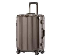 GOOPEEG Suitcase Trolley Suitcases with Wheels Large Capacity Hard Edge Luggage Security Combination Lock Secure(F,22in)