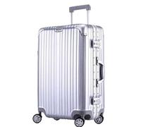 GOOPEEG Suitcase Trolley Suitcases with Wheels Large Capacity Hard Edge Luggage Security Combination Lock Secure(A,22in)