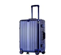 GOOPEEG Suitcase Trolley Travel Luggage Suitcase Spinner with Wheels,Hardside Carry On Suitcase for Travel Secure(Blue,26in)