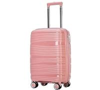 GOOPEEG Suitcase Trolley Travel Suitcase with Spinner Wheels,Lightweight Ergonomic Handles,Carry On Luggage Secure(F,20in)