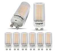 Goopig GU10 LED Corn Bulbs 3.5 W Warm White 3000 K, Equivalent to 50 W Halogen Lamp, Pack of 6, 385 Lumens, Cylindrical Transparent T22, Flicker-Free, Non-Dimmable, 360° Light Angle