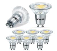 Goopig Pack of 6 GU10 LED Bulbs 3.5 W Neutral White 4000 K, Equivalent to 50 W Halogen Lamp, 385 Lumens, AC 230 V, 38° Spot LED Flicker-Free, Non-Dimmable Reflector Bulbs, 360° Beam Angle