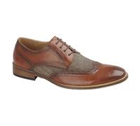 Goor Daniel Mens Lace Up Brogue Gibson Shoe Tan UK 6