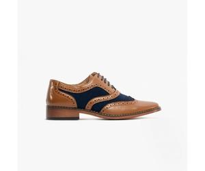 Goor DAVID JNR Boys Two Tone Brogues Tan/Navy - UK 1 (Older Kids)