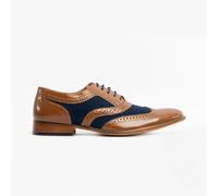 Goor DAVID Mens Two Tone Brogues Tan/Navy - UK 7