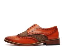 Goor Daniel Mens Lace Up Brogue Gibson Shoe Tan UK 8