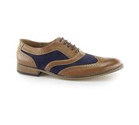 Goor Gatsby Mens designer Brogue Tan Brown with Blue insert Mens Shoes Size 8