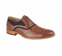 Goor Grant Mens Brogue Oxford Shoes Brown/Navy 14