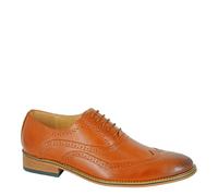 Goor M 014 5 Eyelet Brogue Oxford Shoes - Tan - 13 UK