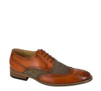 Goor M 410 4 Eye Brogue Gibson Shoes - Tan - 12 UK