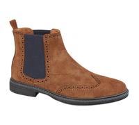 Goor M051BT Mens Suede Chelsea Boots Tan - UK 8