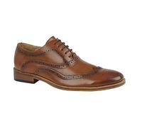 Goor Marlon Mens Brogue Oxford Shoes Dark Tan