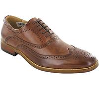 Goor Mens 5 Eye Wing Capped Oxford Brogues (10 UK) (Mid Brown)