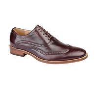 Goor Men's 5 Eye Wing Capped Oxford Brogues in Maroon | Size: 6 Goor Maroon 6