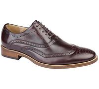 Goor Mens 5 Eye Wing Capped Oxford Brogues - Manmade Upper Oxblood 7 UK
