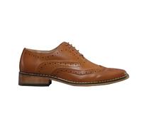 Goor Men's 5 Eyelet Brogue Oxford Shoes in Tan | Size: 4 Goor Tan 4