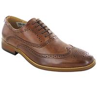 Goor Mens Brogue Shoes Smart Office Evening M9556 UK 6 - 14 (UK 13 / EU 47, Brown)