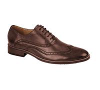 Goor Men's Brogued Wing Tip Smart Shoe in Maroon | Size: 11 Goor Maroon 11