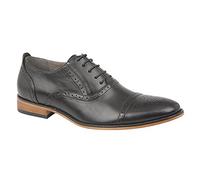Goor Mens Capped Lace Oxford Brogue Shoes (11 UK) (Black)