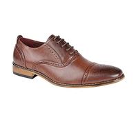 Goor Mens Capped Lace Oxford Brogue Shoes (11 UK) (Mid Brown)