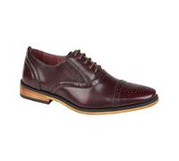 Goor Men's Capped Lace Oxford Brogue Shoes in Maroon | Size: 2 Goor Maroon 2