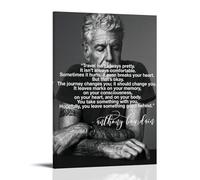 GOORAL Anthony Bourdain Inspirational Quotes Poster Decorative Painting Canvas Wall Art Living Rooms Bedroom Painting 08x12inch(20x30cm)