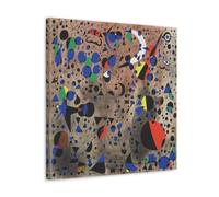 GOORAL Joan Miro Painter's Work《The Poetess》Posters Decorative Painting Canvas Wall Art Living Rooms Bedroom Painting 16x16inch(40x40cm)