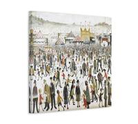 GOORAL L. S. Lowry Painter's Work《Lancashire Fair, Good Friday, Daisy Nook》Posters Decorative Painting Canvas Wall Art Living Rooms Bedroom Painting 24x24inch(60x60cm)