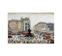 GOORAL L. S. Lowry Painter's Work《Piccadilly Circus》Posters Canvas Wall Art Prints Photo Picture Paintings Room Decor Home Decorative 08x12inch(20x30cm)