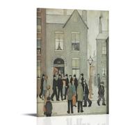 GOORAL L. S. Lowry Painter's Work《The Arrest》Posters Wall Art Picture Painting Canvas Prints Artworks Bedroom Living Room Decor 08x12inch(20x30cm)
