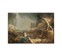GOORAL Thomas Cole Painter's Work《The Course of Empire Destruction》Posters Room Aesthetic Print Art Wall Painting Canvas Modern Bedroom Decor 16x24inch(40x60cm)