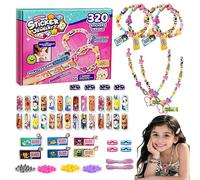 Goorder 320 Sticker Bracelet Set for Kids 6+, DIY Friendship Bracelet Making Kit for Girls - Fun & Creative Stickers, Toys for Ages 6 7 8 9 10 11 12 Years Old Birthday Gifts