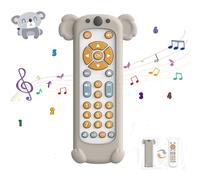 Goorder Baby Remote Control Toy Musical Toys with Soft Light & Silicone Teether Cover, Baby Sensory Sound Toys Learning Toy for Toddlers Infants 6 12 18 Months