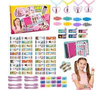 Goorder Bracelet Making Kit, 400Pcs Sticker Bracelet Set for Girls 6+, 10 Cute Pendants &Collect Book, Friendship Fun & Creative Stickers, Toys for Ages 5 6 7 8 9 10 11 12 Years Old Birthday Gifts